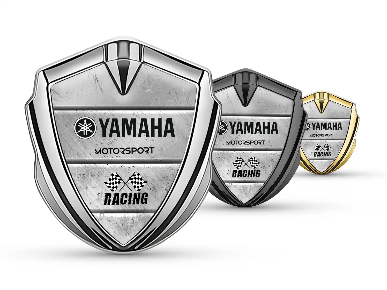 Yamaha Emblem Metall Abzeichen Pro Design Aus Edelstahl Kante
